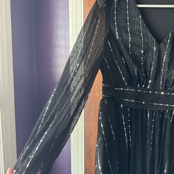 SHEIN Black Sequin Long Sleeve Dress - Picture 3 of 5